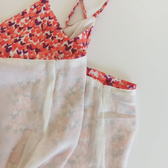 GAP Women's Pink Coral Heart Drapy Camisole Size M - Picture 8 of 12